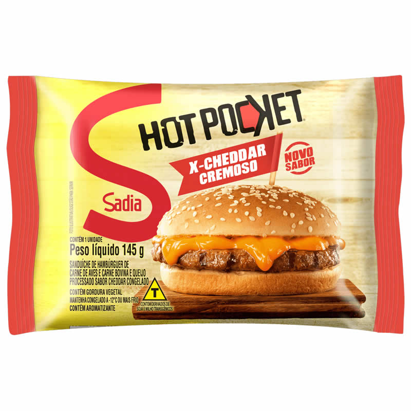 HOT POCKET CHEDDAR SADIA 18X145G