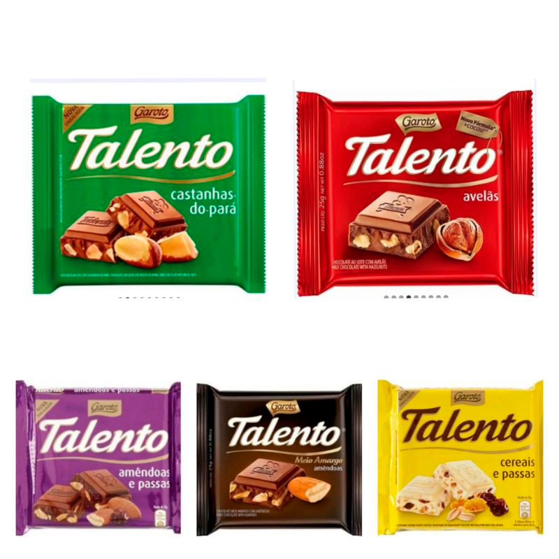 TALENTO Tablete Meio Amargo 18(15x25g)BR TALENTO Tablete Meio Amargo 18(15x25g)BR