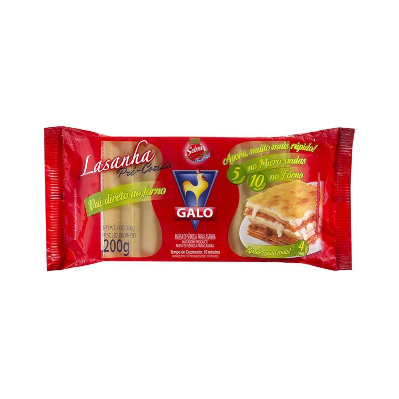 MASSA LASANHA GALO SEMOLA MASSA LASANHA GALO SEMOLA